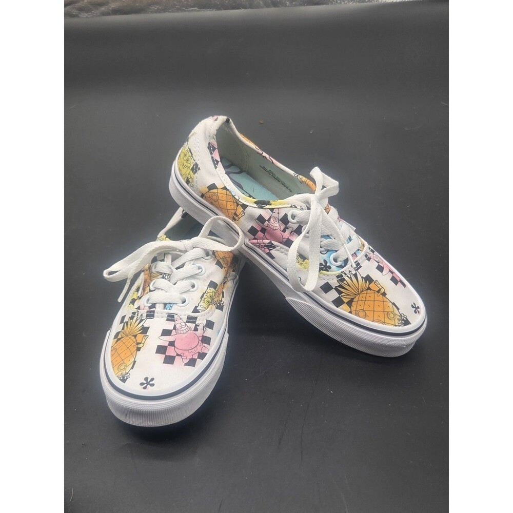 Vans Sponge Bob Square Pants Lace Up Sneakers Shoes Womans 6 Mens 4.5